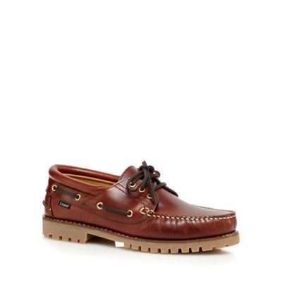 Loake Big and tall brown leather lace up shoes